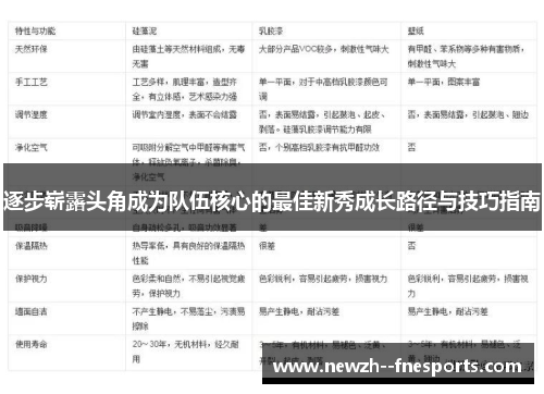 逐步崭露头角成为队伍核心的最佳新秀成长路径与技巧指南 逐步崭露头角成为队伍核心的最佳新秀成长路径与技巧指南