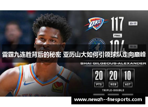 雷霆九连胜背后的秘密 亚历山大如何引领球队走向巅峰 雷霆九连胜背后的秘密 亚历山大如何引领球队走向巅峰